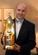 26 April 2002; The UCD player manager Paul Doolin who was presented with the eircom Soccer Writers Association of Ireland Personality of the Year Award at an awards banquet in The Conrad Hotel, Dublin. Photo by David Maher/Sportsfile