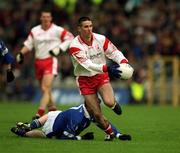 28 April 2002; Ciaran Gourley of Tyrone during the Allianz National Football League Division 1 Final match between Tyrone and Cavan at St Tiernach's Park in Clones, Monaghan. Photo by Damien Eagers/Sportsfile