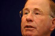 30 April 2002; Kilkenny selector Noel Skehan at a press conference at the Jurys Hotel in Dublin ahead of the Allianz National Hurling League Final between Kilkenny and Cork. Photo by Aoife Rice/Sportsfile