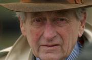 27 April 2002; Trainer Paddy Mullins at Punchestown Racecourse in Naas, Kildare. Photo by Damien Eagers/Sportsfile