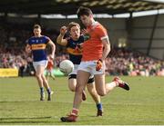2 April 2017; Niall Grimley of Armagh in action against Brian Fox of Tipperary during the Allianz Football League Division 3 Round 7 match between Armagh and Tipperary at the Athletic Grounds in Armagh. Photo by Oliver McVeigh/Sportsfile