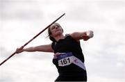 2 April 2017; Micheala Walsh of Swinford AC, Co Mayo, competing in the Women's 600g Javelin during the Irish Life Health National Spring Throws Competition at the AIT International Arena in Athlone, Co Westmeath. Photo by Sam Barnes/Sportsfile
