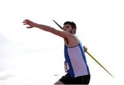 2 April 2017; Eoghan Flynn of Waterford AC, Co Waterford, on his way to winning the Men's 800g Javelin during the Irish Life Health National Spring Throws Competition at the AIT International Arena in Athlone, Co Westmeath. Photo by Sam Barnes/Sportsfile