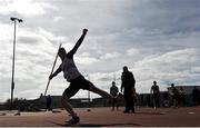 2 April 2017; Christian O'Connell of Limerick AC, Co Limerick, competing in the Men's 700g Javelin during the Irish Life Health National Spring Throws Competition at the AIT International Arena in Athlone, Co Westmeath. Photo by Sam Barnes/Sportsfile