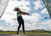 2 April 2017; Tirna Cahill of Youghal AC, Co. Cork, on her way to finishing second in the Women's 3kg Hammer during the Irish Life Health National Spring Throws Competition at the AIT International Arena in Athlone, Co. Westmeath. Photo by Sam Barnes/Sportsfile