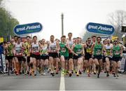 9 April 2017; A general view of the Elite Men's start of the Great Ireland Run at Phoenix Park, in Dublin. Photo by Seb Daly/Sportsfile