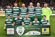 9 April 2017; The Evergreen FC team before the FAI Junior Cup Semi Final match in association with Aviva and Umbro between Boyle Celtic and Evergreen FC at The Showgrounds, in Sligo. Photo by David Maher/Sportsfile