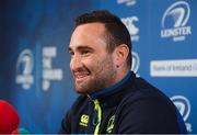 10 April 2017; Dave Kearney of Leinster during a press conference at Leinster Rugby Headquarters in UCD, Dublin. Photo by Stephen McCarthy/Sportsfile