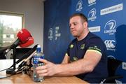 10 April 2017; Sean Cronin of Leinster during a press conference at Leinster Rugby Headquarters in UCD, Dublin. Photo by Stephen McCarthy/Sportsfile