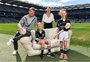 10 April 2017; In attendance at the launch of the Littlewoods Ireland GAA Go Games Provincial Days in Croke Park are Kerry footballer Donnchadh Walsh and Kildare camogie player Siobhan Hurley with Conor Curran and Katie Morely. At the event Littlewoods Ireland were joined by their ambassador and Waterford hurler Austin Gleeson, Dublin Ladies footballer Noelle Healy, Kildare camogie player Siobhan Hurley and Kerry footballer Donnchadh Walsh. The GAA Go Games Provincial Days is an initiative which will see 7,000 children take part in mini versions of hurling and football blitzes over the course of two weeks in April. As part of the sponsorship, a special Littlewoods Ireland Lounge was installed in Croke Park for the Go Games. Photo by Ramsey Cardy/Sportsfile