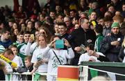 9 April 2017; General view of supporters before the start of the FAI Junior Cup Semi Final match in association with Aviva and Umbro between Boyle Celtic and Evergreen FC at The Showgrounds, in Sligo. Photo by David Maher/Sportsfile