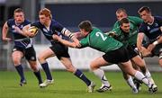 16 September 2011; Cathal Marsh, Leinster, is tackled by Callum O'Connell, Connacht. Sword Security Under 20 Interprovincial, Leinster v Connacht, Donnybrook Stadium, Donnybrook, Dublin. Picture credit: Stephen McCarthy / SPORTSFILE