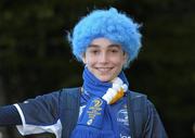 17 September 2011; Leinster supporter Jack Hannon, age 14, from Bray, Co. Wicklow, on his way to the game. Celtic League, Leinster v Glasgow Warriors, RDS, Ballsbridge, Dublin. Photo by Sportsfile