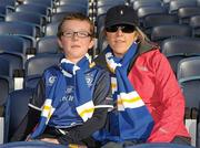 17 September 2011; Leinster supporters Darragh, age 10, and Fiona Seery, from Kildare, Co. Kildare, at the game. Celtic League, Leinster v Glasgow Warriors, RDS, Ballsbridge, Dublin. Photo by Sportsfile