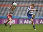 13 April 2017; Ben Guckian representing St Marys GAA Club, Kiltoghert, Co. Leitrim, in action against Shane Coleman, representing Killererin GAA Club, Co. Galway, during the Go Games Provincial Days in partnership with Littlewoods Ireland Day 4 at Croke Park in Dublin. Photo by Seb Daly/Sportsfile
