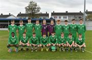 13 April 2017; The Republic of Ireland squad before the Centenary Shield match between Republic of Ireland U18s and England at Home Farm FC in Whitehall, Dublin. Photo by Matt Browne/Sportsfile