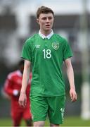 13 April 2017; Steven Nolan of Republic of Ireland during the Centenary Shield match between Republic of Ireland U18s and England at Home Farm FC in Whitehall, Dublin. Photo by Matt Browne/Sportsfile
