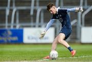 15 April 2017; Evan Comerford of Dublin takes a kickout during the EirGrid GAA Football All-Ireland U21 Championship Semi-Final match between Dublin and Donegal at Kingspan Breffni Park in Cavan. Photo by Piaras Ó Mídheach/Sportsfile