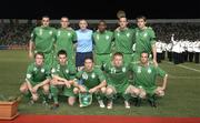 7 October 2006; The Republic of Ireland team, back row, l to r, John O'Shea, Richard Dunne, Paddy Kenny, Clinton Morrison, Andy O'Brien and Kevin Kilbane. front row, l to r, Aiden McGeady, Steve Finnan, Robbie Keane, Damien Duff and Stephen Ireland. Euro 2008 Championship Qualifier, Cyprus v Republic of Ireland, GSP Stadium, Nicosia, Cyprus. Picture credit: Brian Lawless / SPORTSFILE