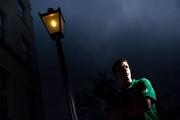 9 October 2011; Republic of Ireland's Seamus Coleman during a mixed zone. Grand Hotel, Malahide, Dublin. Picture credit: David Maher / SPORTSFILE