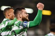 17 April 2017; Brandon Miele of Shamrock Rovers celebrates after scoring his side's second goal during the EA Sports Cup second round game between Shamrock Rovers and Bohemians at Tallaght Stadium in Tallaght, Dublin. Photo by David Maher/Sportsfile