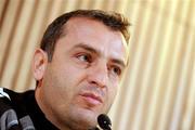 10 October 2011; Armenia manager Vardan Minasyan during a press conference ahead of their EURO 2012 Championship Qualifier against the Republic of Ireland tomorrow. Armenia Press Conference, Aviva Stadium, Lansdowne Road, Dublin. Picture credit: Pat Murphy / SPORTSFILE