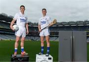 20 April 2017; Dublin senior footballer Diarmuid Connolly and Kilkenny senior hurler Cillian Buckley, in Croke Park, Dublin, at the launch of the Beko Club Bua award scheme, a new club accreditation and health check system co-ordinated by Leinster GAA for clubs in the province. For more information visit Leinstergaa.ie.  Photo by Stephen McCarthy/Sportsfile