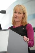 15 October 2011; Ciara Convie, Director of Services, Age NI, speaking at the GAA Social Initiative Seminar 2011, Croke Park, Dublin. Picture credit: Pat Murphy / SPORTSFILE