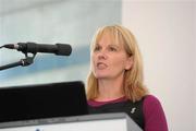 15 October 2011; Ciara Convie, Director of Services, Age NI, speaking at the GAA Social Initiative Seminar 2011, Croke Park, Dublin. Picture credit: Pat Murphy / SPORTSFILE