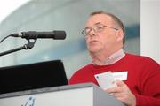 15 October 2011; Seamus Boland, Irish Rural Link, speaking at the GAA Social Initiative Seminar 2011, Croke Park, Dublin. Picture credit: Pat Murphy / SPORTSFILE