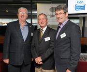15 October 2011; In attendance at the GAA Social Initiative Seminar 2011 are, from left, Pat Tobin, Tony Owens, and Don Powell, Naomh Mearnog GAA Club, Dublin. Croke Park, Dublin. Picture credit: Pat Murphy / SPORTSFILE