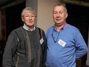 15 October 2011; In attendance at the GAA Social Initiative Seminar 2011 areJim Egan, left, and Michael Holland, St. Croan's GAA Club, Roscommon. Croke Park, Dublin. Picture credit: Pat Murphy / SPORTSFILE
