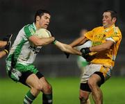 15 October 2011; Eamon Toner, Burren St Mary’s, in action against Gary McDonald, Clonduff. Down County Senior Football Championship Final, Clonduff v Burren St Mary’s, Pairc Esler, Newry, Co. Down. Picture credit: Oliver McVeigh / SPORTSFILE