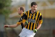 16 October 2011; Sean O Cionnaoith, Naomh Mearnog, celebrates after scoring his side's first goal against St Mark’s. Dublin County Senior Football Championship Round 4, Naomh Mearnog v St Mark’s, O’Toole Park, Dublin. Picture credit: Brendan Moran / SPORTSFILE