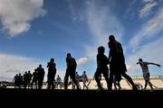 16 October 2011; The Bohemians and Sligo Rovers players walk out for the start of the game. FAI Ford Cup Semi-Final, Bohemians v Sligo Rovers, Dalymount Park, Dublin. Picture credit: David Maher / SPORTSFILE