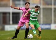 22 April 2017; Rhys Murphy of Shamrock Rovers in action against Kyle Kennedy of Wexford FC during the SSE Airtricity U17 League match between Shamrock Rovers and Wexford FC at Tallaght Stadium in Tallaght, Dublin. Photo by Eóin Noonan/Sportsfile