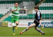 22 April 2017; Rhys Murphy of Shamrock Rovers in action against Colum Feeney of Wexford FC during the SSE Airtricity U17 League match between Shamrock Rovers and Wexford FC at Tallaght Stadium in Tallaght, Dublin. Photo by Eóin Noonan/Sportsfile