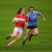 22 April 2017; Ciara O'Sullivan of Cork in action against Leah Caffrey of Dublin during the Lidl Ladies Football National League Division 1 Semi-Final match between Cork and Dublin at Nowlan Park in Kilkenny. Photo by Ray McManus/Sportsfile