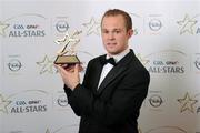 21 October 2011; Tommy Walsh, Kilkenny, with his GAA GPA All-Star Hurling award at the GAA GPA All-Star Awards 2011 sponsored by Opel. National Convention Centre, Dublin. Picture credit: Stephen McCarthy / SPORTSFILE