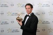 21 October 2011; Michael Fennelly, Kilkenny, with his GAA GPA All-Star Hurling award at the GAA GPA All-Star Awards 2011 sponsored by Opel. National Convention Centre, Dublin. Picture credit: Stephen McCarthy / SPORTSFILE