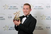 21 October 2011; Richie Hogan, Kilkenny, with his GAA GPA All-Star Hurling award at the GAA GPA All-Star Awards 2011 sponsored by Opel. National Convention Centre, Dublin. Picture credit: Stephen McCarthy / SPORTSFILE