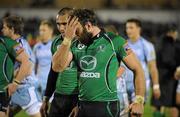 29 October 2011; John Muldoon, Connacht, leaves the pitch at the end of the game after defeat to Cardiff Blues. Celtic League, Connacht v Cardiff Blues, Sportsground, Galway. Picture credit: Diarmuid Greene / SPORTSFILE