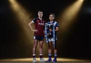 2 May 2017; Lidl Ladies Football National League Division 2 Captains, Laura Lee Walsh of Westmeath, left, and Sinead Greene of Cavan stand for a portrait during the Lidl Ladies Football National League Division 1 & 2 Finals Captains Day at the Lir Theatre in Dublin. Lidl National Football League Finals in the Spotlight. The Lidl National Football League Finals take place this Sunday in Parnell Park. The Lidl NFL Division 2 Final throws in at 2pm when Westmeath hope to make up for recent disappointments when they face Cavan. Then, at 4pm, Cork will feature in their 13th Division 1 Final since 2004, winning all but 2 of them. Donegal will be the opposition for the Rebellettes in this final as they contest the final despite only being promoted to the top Division this season. Tickets for the Lidl NFL finals will be available at Parnell Park on the day. Photo by Sam Barnes/Sportsfile