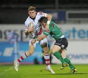 5 November 2011; Criag Gilroy, Ulster, is tackled by Rodney Ah You, Connacht. Celtic League, Ulster v Connacht, Ravenhill Park, Belfast, Co. Antrim. Photo by Sportsfile