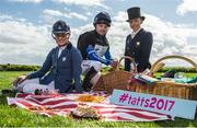 8 May 2017; In attendance at the launch of Tattersalls International Horse Trials & Country Fair 2017 are equestrian event riders, from left, Camilla Speirs, Ben Hobday and Emma Carmicheal. Photo by Sam Barnes/Sportsfile