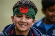 12 May 2017; Bangladesh cricket supporter Rajwanul Islam, age 9, from Limerick during a rain delay at the International between Ireland and Bangladesh at Malahide in Co Dublin. Photo by Cody Glenn/Sportsfile