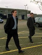 22 May 2002; Chief Administrator of the Gaelic Players Association Donal O'Neill, left, and Chairman of the Gaelic Players Association arrive at Croke Park in Dublin for a meeting with the Gaelic Athletic Association. Photo by Brendan Moran/Sportsfile