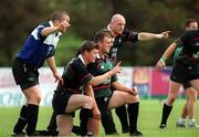 31 May 2002; Ireland players, from left, Marcus Horan, Brian O'Driscoll, John O'Neill, Geordan Murphy and Keith Wood during an Ireland Rugby squad training session at Dr Hickey Park in Greystones, Wicklow. Photo by Matt Browne/Sportsfile