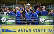 13 May 2017; Sheriff FC players with the cup following the FAI Junior Cup Final in association with Aviva and Umbro between Sheriff FC and Evergreen FC at the Aviva Stadium in Dublin. Photo by Ramsey Cardy/Sportsfile
