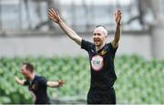 13 May 2017; Brian Fitzgerald of Cobh Wanderers celebrates after his side's second goal of the game during the FAI Umbro Intermediate Challenge Cup game between Cobh Wanderers and Liffey Wanderers at the Aviva Stadium in Dublin. Photo by Ramsey Cardy/Sportsfile